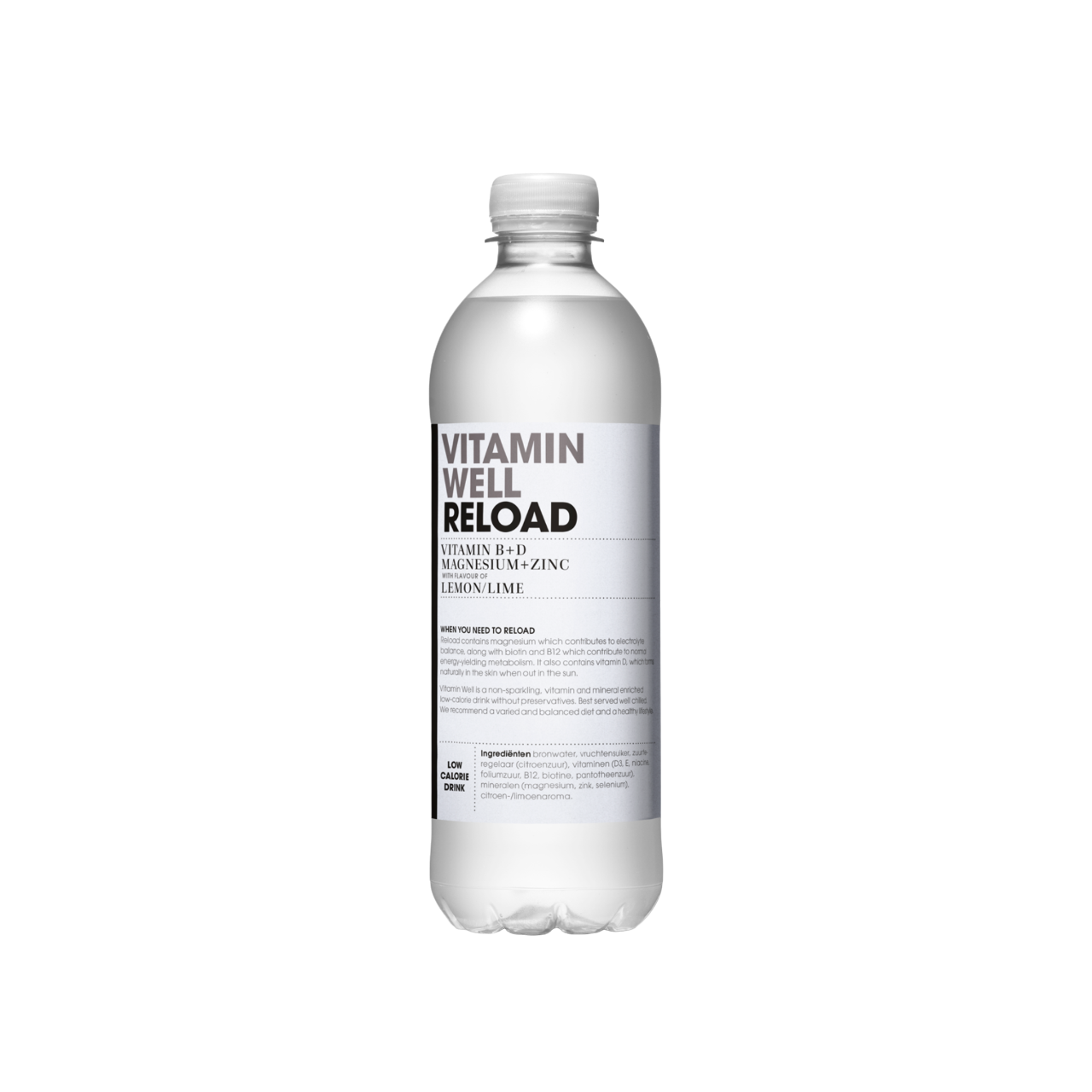 Vitamin Well RELOAD Lima/Limão 500ml Vitaminas B Vitaminas D Magnésio Zinco extratos de frutas minerais Frutose eletrolítico biotina vitamina B12 