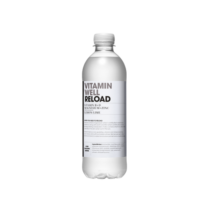 Vitamin Well RELOAD Lima/Limão 500ml Vitaminas B Vitaminas D Magnésio Zinco extratos de frutas minerais Frutose eletrolítico biotina vitamina B12 